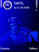 Скриншот темы Dj Blue для телефона Nokia