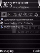 Скриншот темы Infiniti Night Club для телефона Nokia