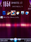 Скриншот темы Violet music для телефона Nokia