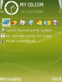 Скриншот темы Stave Green V5 для телефона Nokia