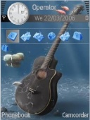 Скриншот темы Guitar In Water для телефона Nokia