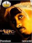 Скриншот темы Tupac для телефона Nokia