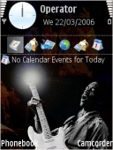 Скриншот темы Jimi Hendrix для телефона Nokia