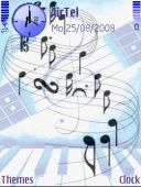 Скриншот темы Music Notes для телефона Nokia