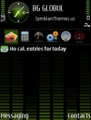 Скриншот темы Equalizer Green для телефона Nokia