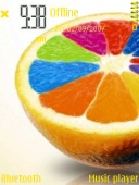 Скриншот темы Coloured Orange для телефона Nokia