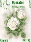 Скриншот темы White Roses для телефона Nokia