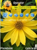 Скриншот темы Yellow Flower для телефона Nokia