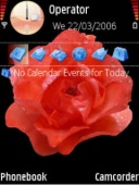 Скриншот темы Red Rose для телефона Nokia