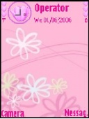 Скриншот темы Pink для телефона Nokia
