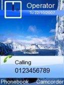 Скриншот темы Winter Lake N 73 для телефона Nokia