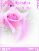 Скриншот темы Pink Rose для телефона Nokia
