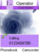 Скриншот темы Purple Flower для телефона Nokia