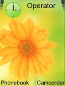 Скриншот темы Yellow Flower для телефона Nokia