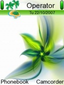 Скриншот темы Green Abstract для телефона Nokia