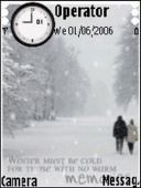 Скриншот темы Romance In Winter для телефона Nokia