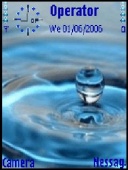Скриншот темы Water Drop для телефона Nokia