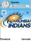 Скриншот темы Mumbai Indians N80 для телефона Nokia