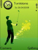 Скриншот темы Green Golf для телефона Nokia