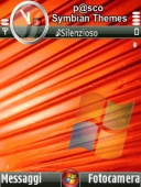 Скриншот темы Vista Red для телефона Nokia