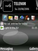 Скриншот темы Pearl Black для телефона Nokia