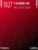 Скриншот темы Red Rain для телефона Nokia