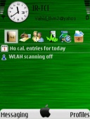 Скриншот темы Mac Green для телефона Nokia