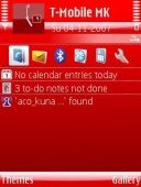 Скриншот темы Red 01 для телефона Nokia