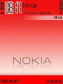 Скриншот темы Nokiared By Thabull для телефона Nokia