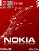 Скриншот темы Nokiared Ii Thabull для телефона Nokia