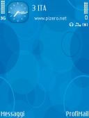 Скриншот темы Blue Bubles By Pizer для телефона Nokia