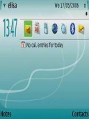 Скриншот темы Turquoise для телефона Nokia