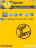 Скриншот темы Dirty для телефона Nokia