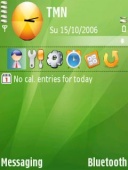 Скриншот темы Green для телефона Nokia