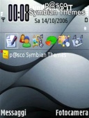 Скриншот темы Grey Waves для телефона Nokia