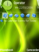 Скриншот темы Green Abstract для телефона Nokia