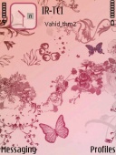 Скриншот темы Pink Butterflyflower для телефона Nokia