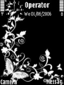 Скриншот темы Butterflyinblack для телефона Nokia