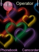 Скриншот темы Coloured Hearts для телефона Nokia