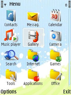 Скриншот темы для Nokia