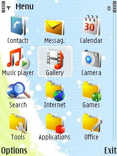 Скриншот темы для Nokia
