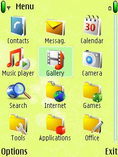 Скриншот темы для Nokia