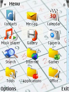 Скриншот темы для Nokia