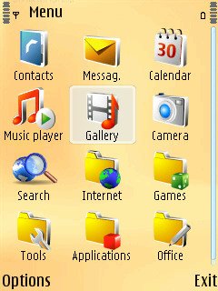 Скриншот темы для Nokia