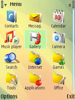 Скриншот темы для Nokia