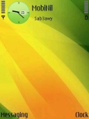 Скриншот темы Yellow Green для телефона Nokia