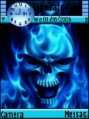 Скриншот темы Skull Blue N73 для телефона Nokia