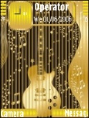 Скриншот темы Golden Guitar для телефона Nokia