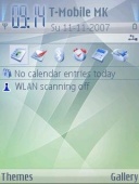 Скриншот темы Green Lines 01 для телефона Nokia