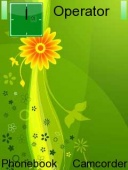 Скриншот темы Green Daisy для телефона Nokia